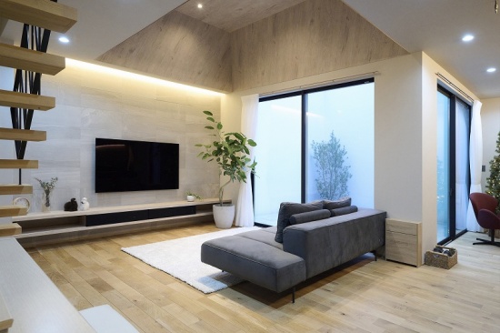 デザイン性の高いリビング