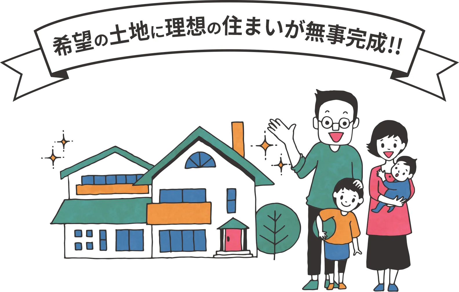 希望の土地に理想の住まいが無事完成
