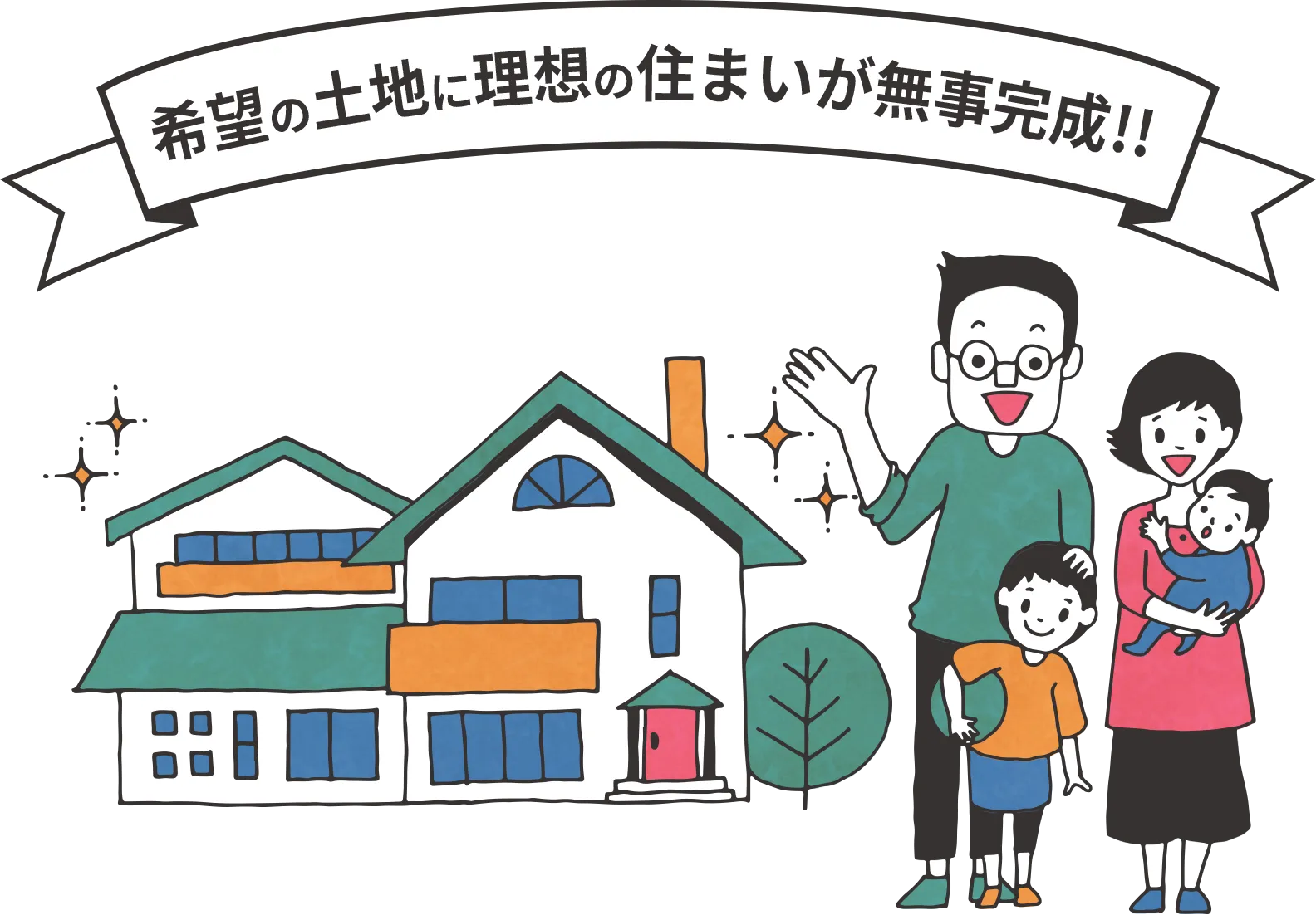 希望の土地に理想の住まいが無事完成